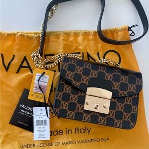 Mario Valentino Bijou Monogram Leather Crossbody Bag